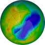 Antarctic ozone map for 2024-11-03